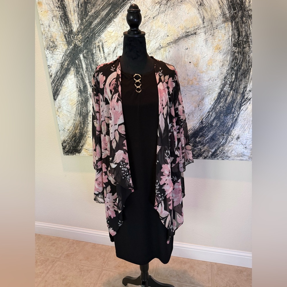 R&K Black & Pink Floral Dress